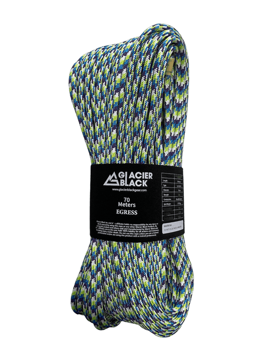 8.5mm Egress Canyon Rope - GLACIER BLACK - ExtremeGear.org