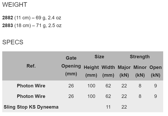 Photon Wire Express KS Quickdraw - CAMP - ExtremeGear.org
