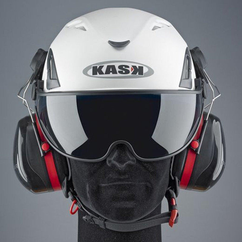 将图像加载到画廊查看器中,Hi-Viz Super Plasma Helmets w- SENA Communication Ear Muffs - KASK - ExtremeGear.org