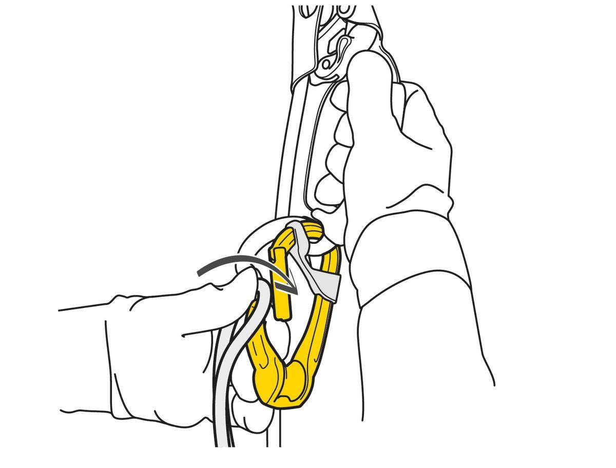 PETZLロールクリップ Tri-act Petzl Rollclip Z Triact-Lock Pulley Carabiner | TreeStuff