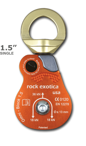 &Phi;όρτωση εικόνας σε προβολέα Gallery, 1.5&quot; Omni-Block Swivel Pulley - ROCK EXOTICA - ExtremeGear.org

