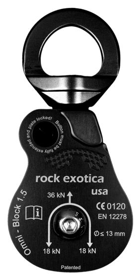 &Phi;όρτωση εικόνας σε προβολέα Gallery, 1.5&quot; Omni-Block Swivel Pulley - ROCK EXOTICA - ExtremeGear.org

